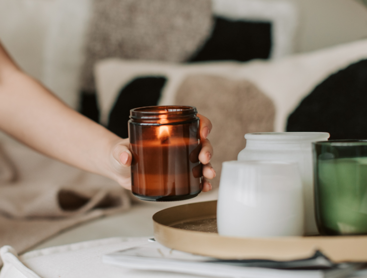 organic clean candle brands by women - sipping thoughts