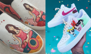 hand-painted footwear brands for women - sipping thoughts 1