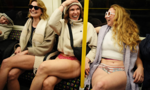 London No Trousers Tube Ride - sipping thoughts 4