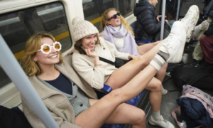 London No Trousers Tube Ride - sipping thoughts 3