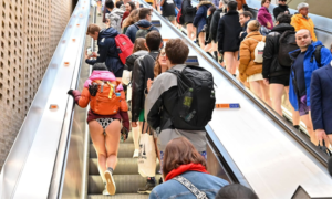 London No Trousers Tube Ride - sipping thoughts 1